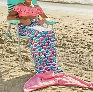 Justice brand mermaid tail towel